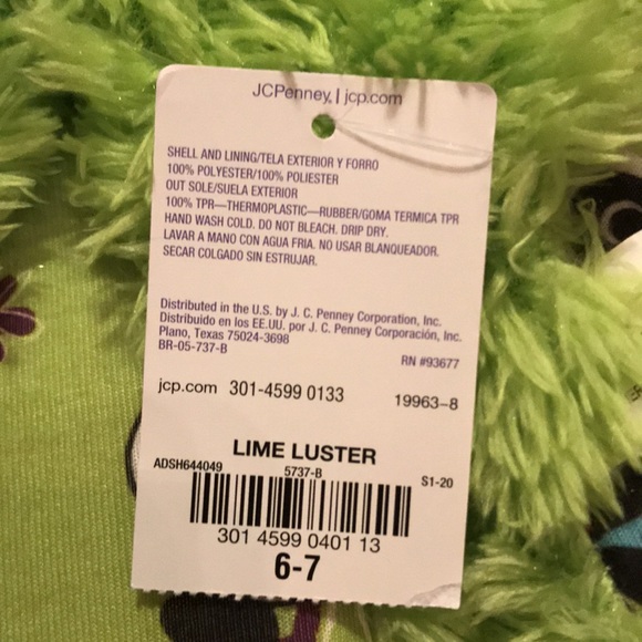 Total Girl Lime Green Flip Flop Slippers - Picture 4 of 5